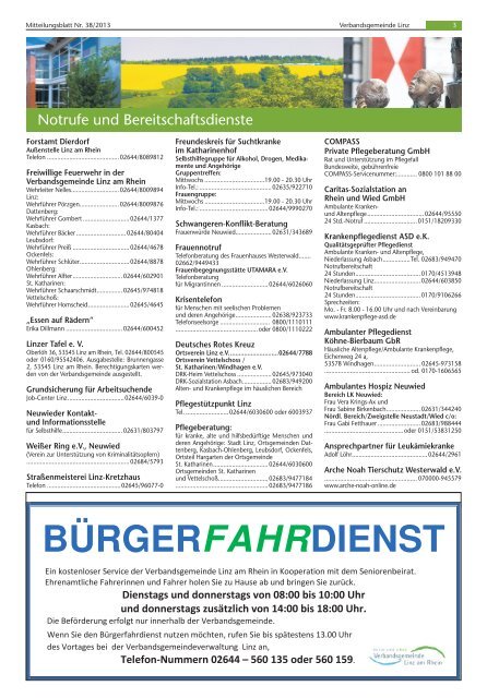 Ausgabe Nr. 38 vom 18.09.2013 - Verbandsgemeinde Linz