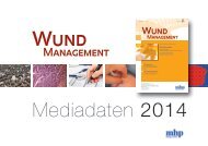 Mediainformationen der Zeitschrift Wundmanagement - mhp Verlag ...