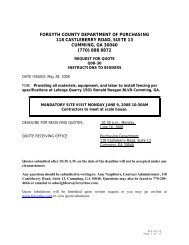 forsyth county department of purchasing 118 castleberry road, suite ...