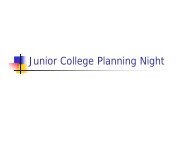 Junior College Planning Night - Commack Union Free School District