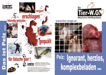 Anti-Pelz-Flyer zum Download - Die Tier-WeGe