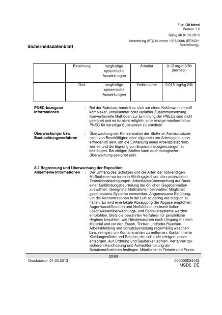 Sicherheitsdatenblatt