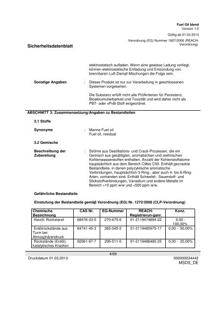 Sicherheitsdatenblatt