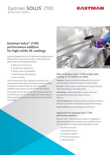 Eastman Solus™ 2100 performance additive for ... - Farbeundlack.de