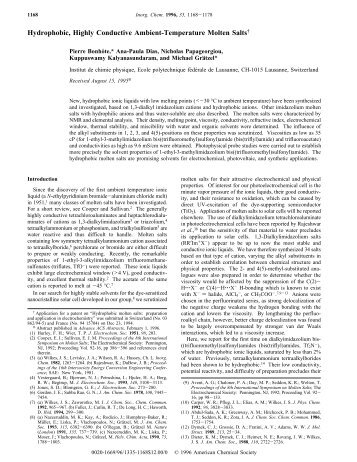 Hydrophobic, Highly Conductive Ambient-Temperature Molten Salts†