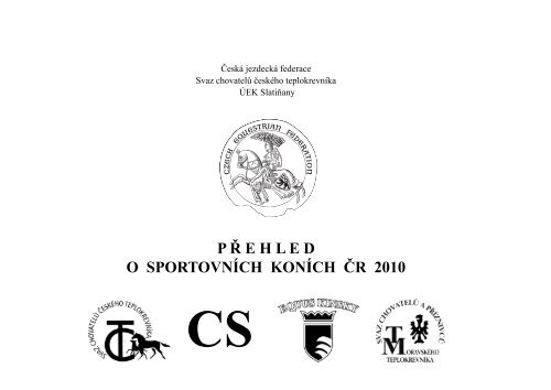 Přehled o sportovních koních 2010 - Česká jezdecká federace