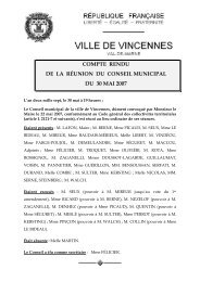 LE CONSEIL, - Ville de Vincennes