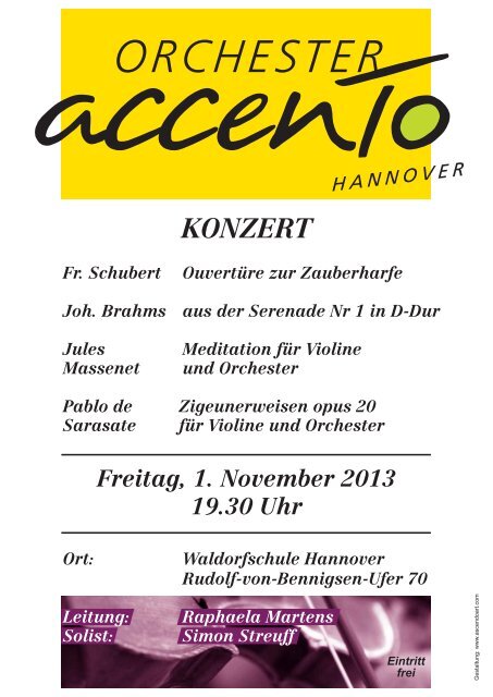 Konzert des Orchester Accento - Freie Musikschule Hannover