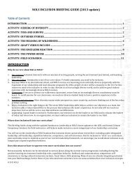 2013 Inclusion Briefing Guide (pdf) - NOLS