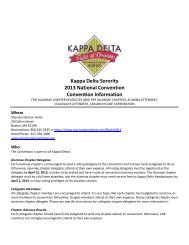 Kappa Delta Sorority 2013 National Convention Convention ...