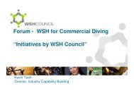 Forum - WSH for Commercial Diving - Workplace Safety and Health ...