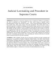 Judicial Lawmaking and Precedent in Supreme Courts
