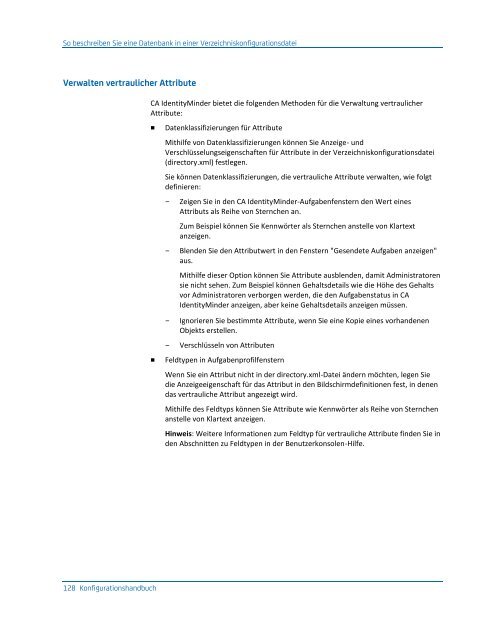 CA IdentityMinder - Konfigurationshandbuch - CA Technologies