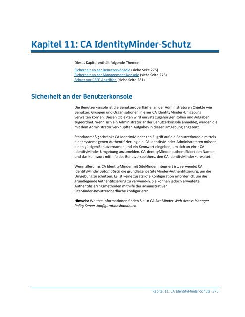 CA IdentityMinder - Konfigurationshandbuch - CA Technologies