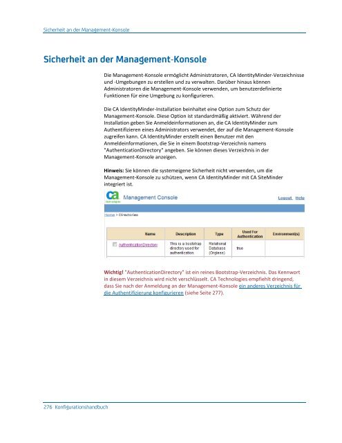 CA IdentityMinder - Konfigurationshandbuch - CA Technologies