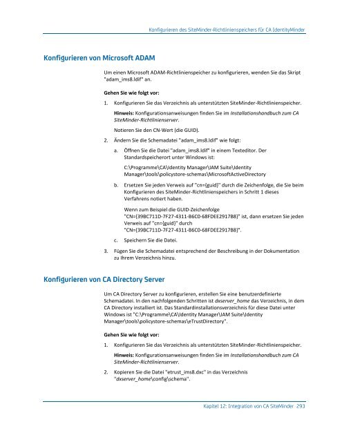 CA IdentityMinder - Konfigurationshandbuch - CA Technologies