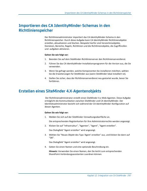 CA IdentityMinder - Konfigurationshandbuch - CA Technologies