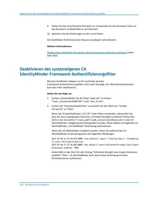 CA IdentityMinder - Konfigurationshandbuch - CA Technologies