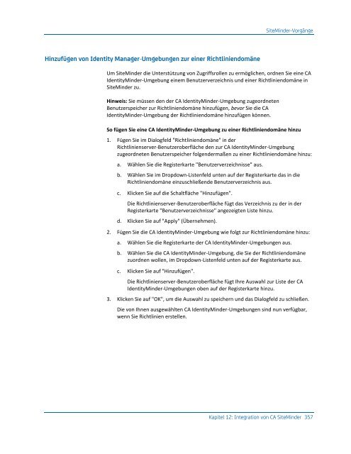 CA IdentityMinder - Konfigurationshandbuch - CA Technologies