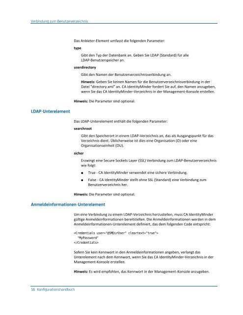 CA IdentityMinder - Konfigurationshandbuch - CA Technologies