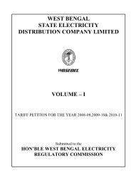 Tariff Petition 2008-09 to 2010-11 - WBSEDCL