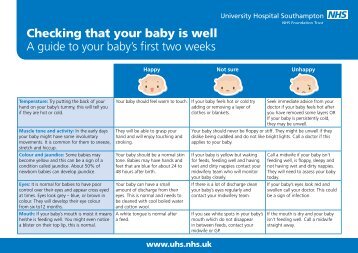 Checking that your baby is well - patient information