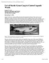 Use of Sterile Grass Carp to Control Aquatic Weeds - University of ...