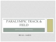 Paralympic Track & Field Officials Training - USA Track & Field