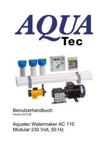 Benutzerhandbuch Aquatec Watermaker AC 110 Modular 230 Volt ...