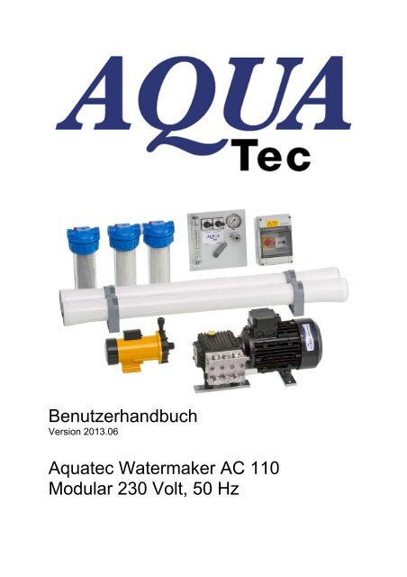 Benutzerhandbuch Aquatec Watermaker AC 110 Modular 230 Volt ...