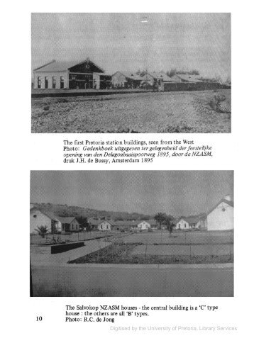 The first Pretoria station buildings, seen from the West Photo ...