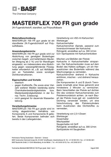 MASTERFLEX 700 FR gun grade - Aco