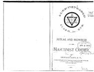 Ritual and Monitor of the Martinist Order - Ordre de Lyon