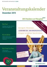 Veranstaltungskalender - DKV-Residenz am Tibusplatz