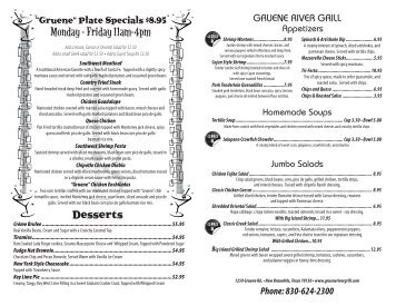 Phone - Gruene River Grill