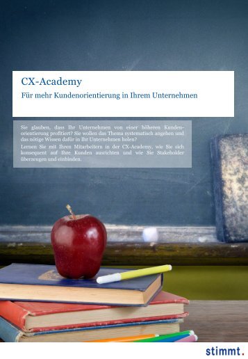 CX-Academy - Customer Experiences That Matter - Stimmt AG