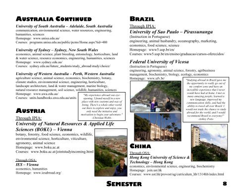 2014 Ag Study Abroad Opportunities - Purdue Agriculture