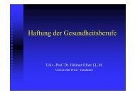 Haftung der Gesundheitsberufe - Universität Wien