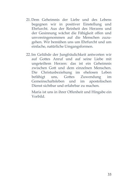 Unsere Wegweisung - Eucharistie-Schwestern Kloster Herrnau