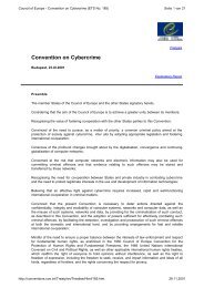 Council of Europe - Convention on Cybercrime (ETS No. 185)