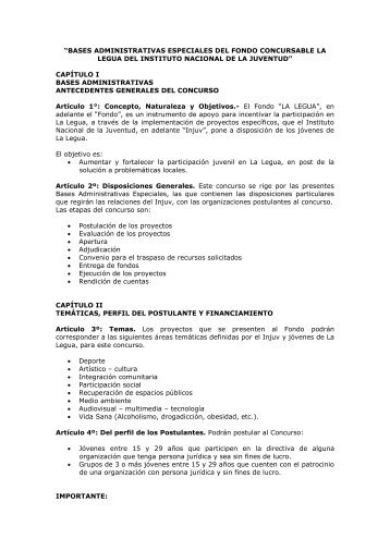 bases administrativas especiales del fondo concursable amover ...