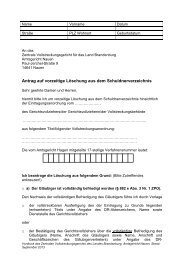 Antrag auf vorzeitige Löschung aus dem Schuldnerverzeichnis