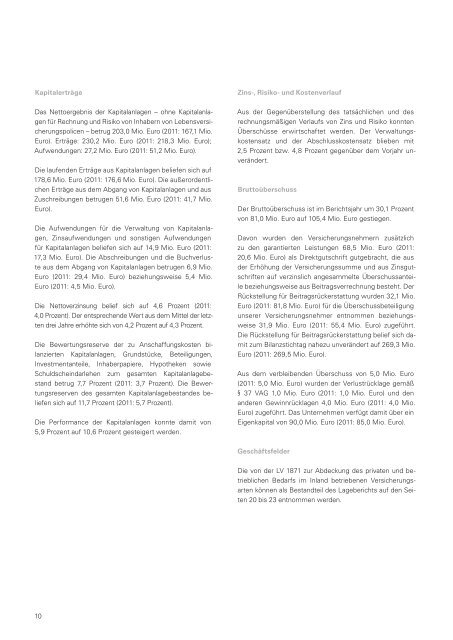 Geschäftsbericht 2012 - LV 1871