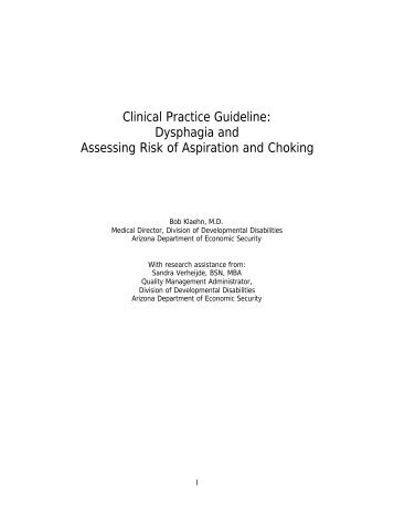 Dysphagia and Risk of Choking - Care1st Health Plan