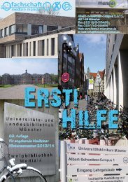 Ersti-Hilfe Wintersemester 2013/14 - Fachschaft Medizin Münster