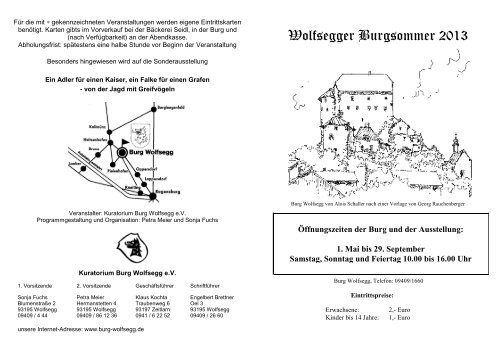 Wolfsegg Programm 2013 - Burg Wolfsegg