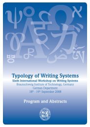 Typology of Writing Systems