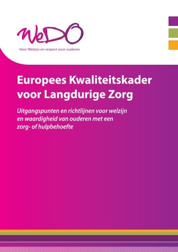 Europees Kwaliteitskader voor Langdurige Zorg - Wedo