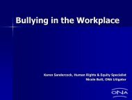 Bullying in the Workplace, February 7, 2012 - Ontario Nurses ...