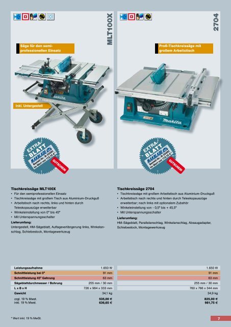 Makita Halbstationäre Maschinen - firmenimort.de